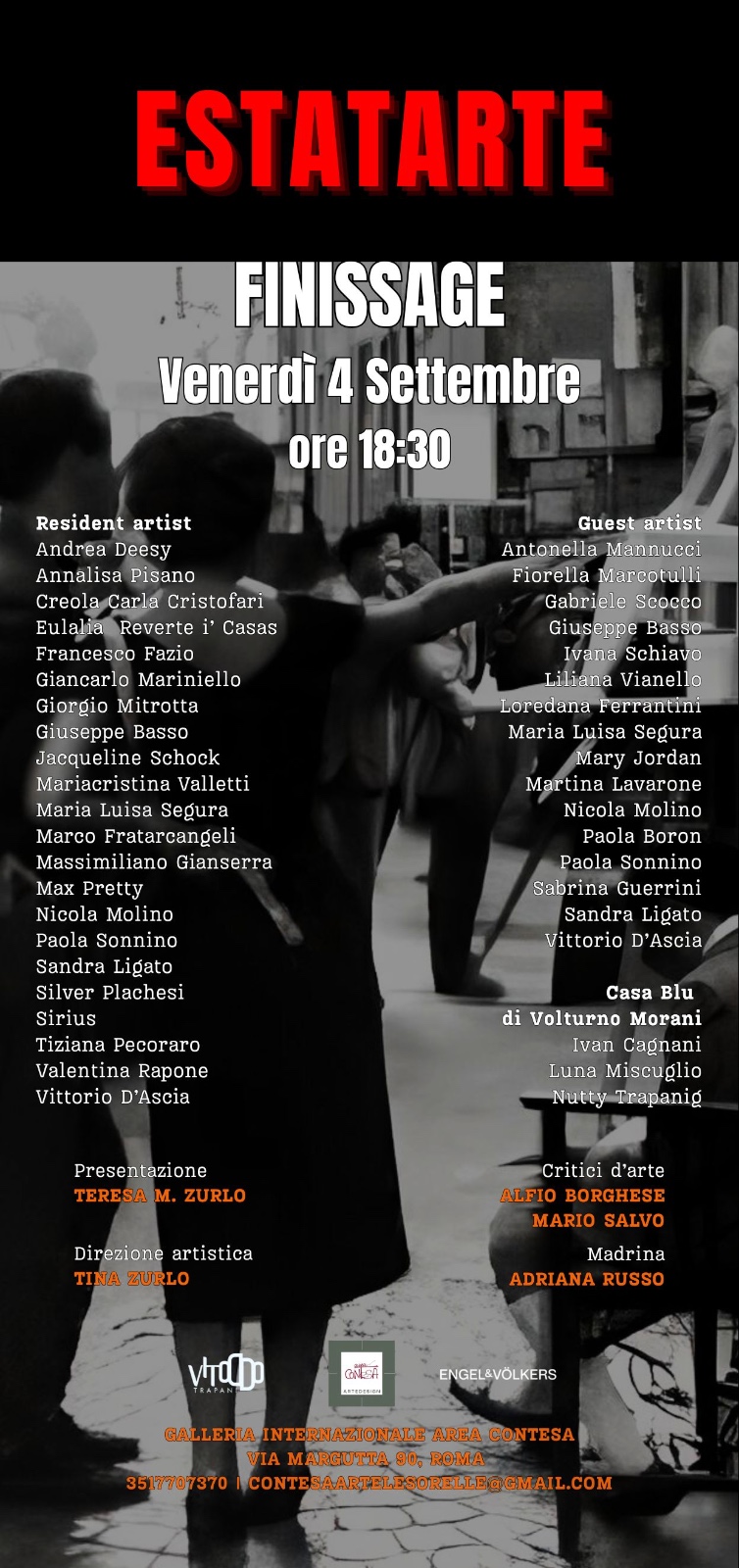 estatarte-finissage-area-contesa-roma-2026 Manifesto di chiusura della mostra Estatarte con la selezione Casa Blu di Volturno Morani a Roma.